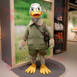 Olive Goose maskot drakt...