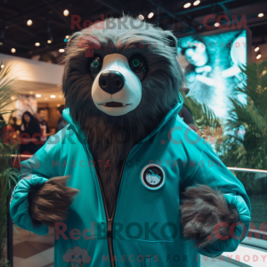 Mascot character of a Teal...