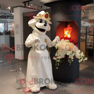 Mascot character of a White...