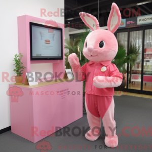 Mascot character of a Pink...