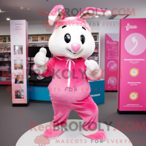 Mascot character of a Pink...