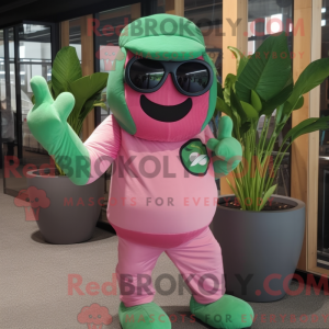 Mascot character of a Pink...