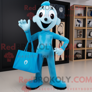 Mascot character of a Cyan...