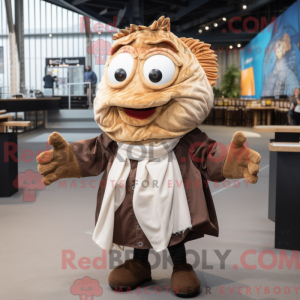 Mascot character of a Brown...