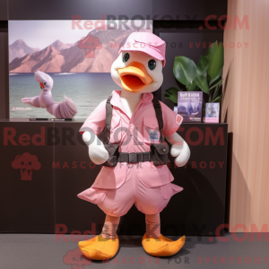 Mascot character of a Pink...
