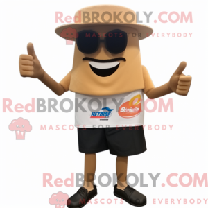 Mascot character of a Tan...