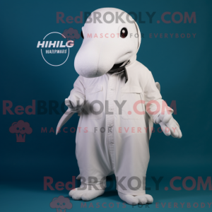 Mascot character of a White...