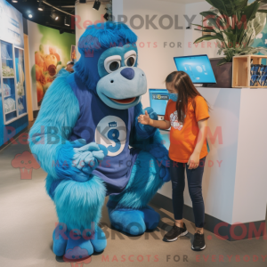 Mascot character of a Blue...