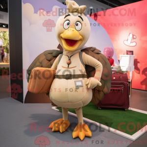 Maskot postava Tan Turkey...