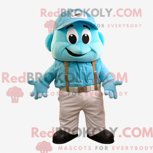 Mascot character of a Cyan...