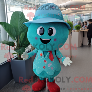 Mascot character of a Teal...