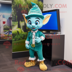 Mascot character of a Teal...