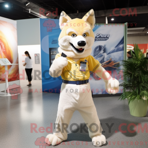 Maskot karakter af en creme...