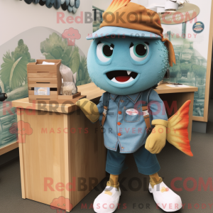 Mascot character of a Teal...