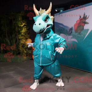 Mascot character of a Teal...