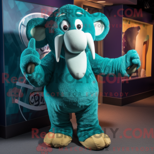 Mascot character of a Teal...