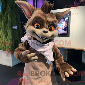 Mascot character of a Brown...