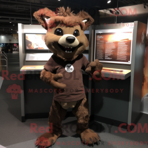 Mascot character of a Brown...