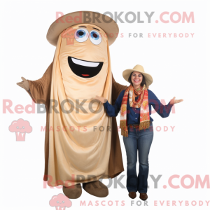 Mascot character of a Tan...