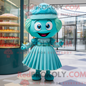 Mascot character of a Teal...