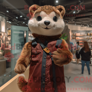 Mascot character of a Brown...