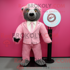 Mascot character of a Pink...