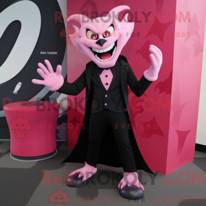 Maskottchen eines rosa...