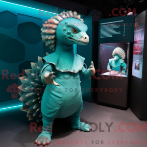 Mascot character of a Teal...