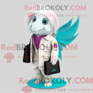 Maskot postava bílé Betta...
