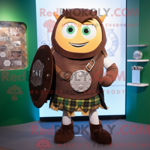 Mascot character of a Brown...