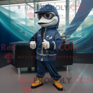 Mascot character of a Navy...