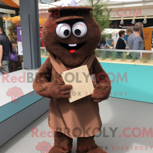 Mascot character of a Brown...