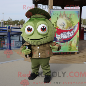 Maskot karaktär av en Olive...