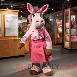 Mascot character of a Pink...
