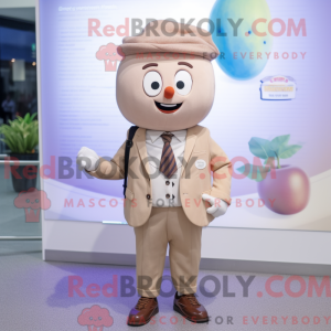 Mascot character of a Beige...