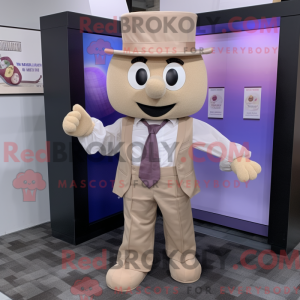 Mascot character of a Beige...