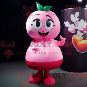 Mascot character of a Pink...