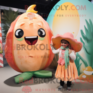 Maskot-karakter af en Peach...