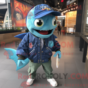 Maskottchen eines Blue Fish...