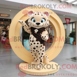 Mascot character of a Beige...