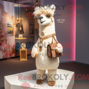 Mascot character of a Beige...