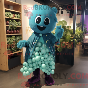 Mascot character of a Cyan...