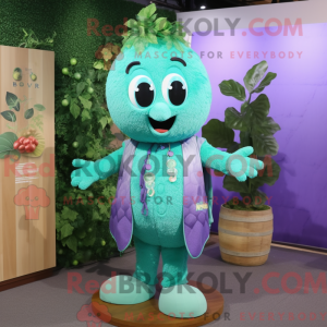 Mascot character of a Cyan...