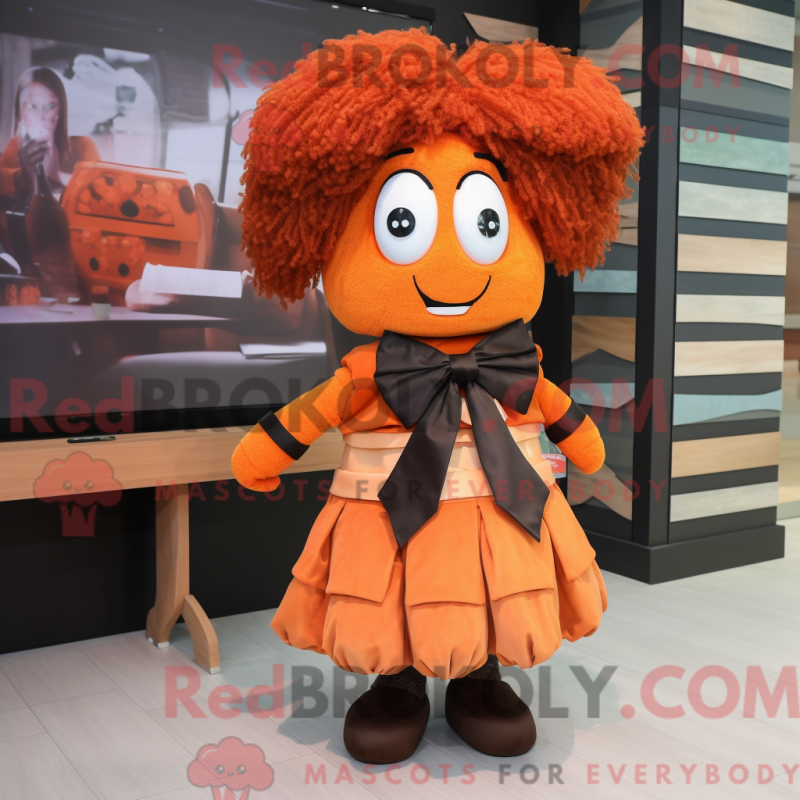 Mascot character of a Rust Shepard'S Pie dressed with a Mini Dress and Bow ties