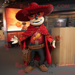 Mascot character of a Red Fajitas dressed with a Leather Jacket and Handbags