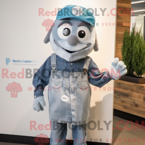 Mascot character of a Silver Aglet dressed with a Chambray Shirt and Headbands