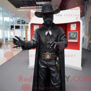Mascot character of a Black Cowboy dressed with a Suit Jacket and Gloves