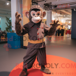 Mascot character of a Capuchin Monkey dressed with a Trousers and Mittens