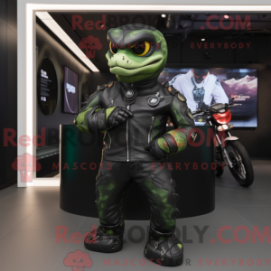 Mascot character of a Anaconda dressed with a Biker Jacket and Smartwatches