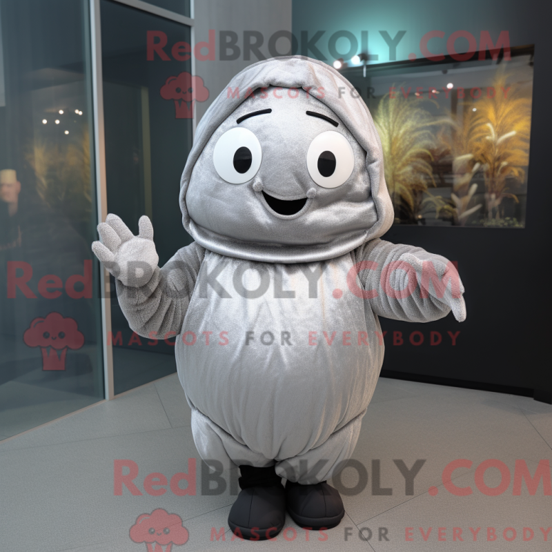 Mascot character of a Silver Potato dressed with a Turtleneck and Beanies